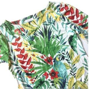 tropical top - silky feel - Charter Club